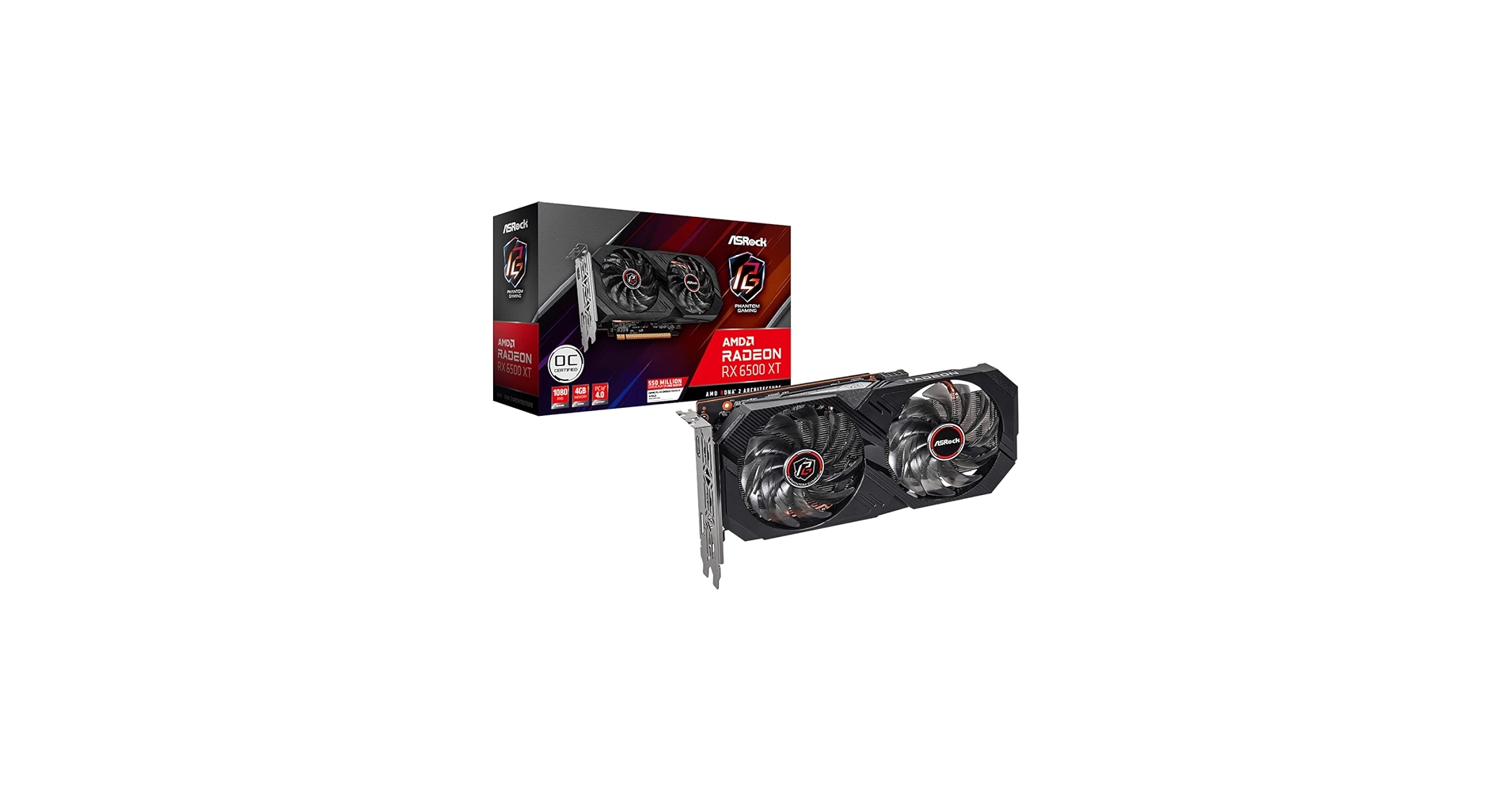 Amazon.com: ASRock AMD Radeon RX 6500 XT Phantom Gaming D 4GB OC
