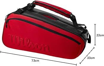 Wilson Super Tour 9PK Clash V2.0 Racket, Adults Unisex, Black/Red