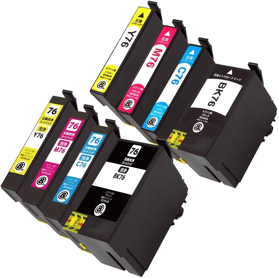 Amazon.co.jp: EPSON エプソン IC4CL76-(BK/C/M/Y)【4色セット(全色大