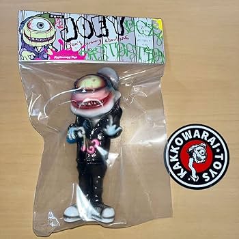 Amazon.co.jp: かっこわらい雑貨店 ジョーイ Joey 黒 ソフビ