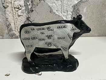 Amazon.co.jp: 牛 部位表記 置物 お肉屋さん ディスプレイ オブジェ