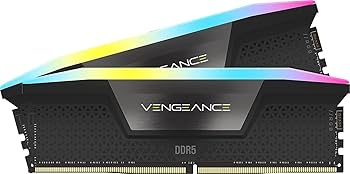 CORSAIR VENGEANCE RGB DDR5 RAM 32GB (2x16GB) 6400MHz CL32 Intel