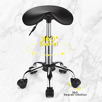 Amazon.co.jp: FNZIR キャスター付きサドルスツール PUレザー 高さ調節