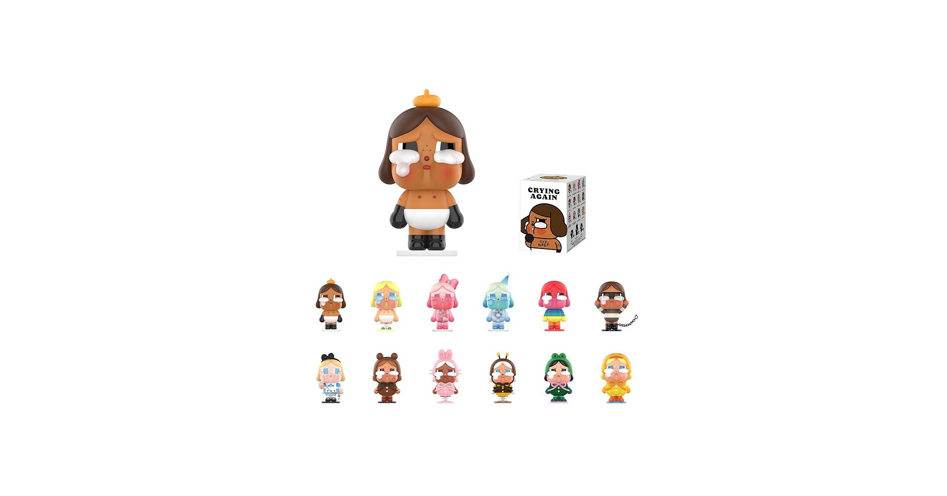 Amazon.com: POP MART Crybaby Crying Again Series Figures, Crybaby