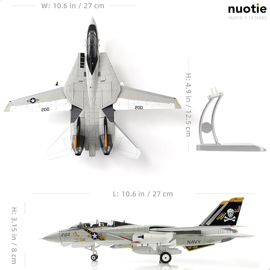 Amazon.co.jp: NUOTIE 1:72米海軍 F-14 トムキャット 合金モデル VF-84