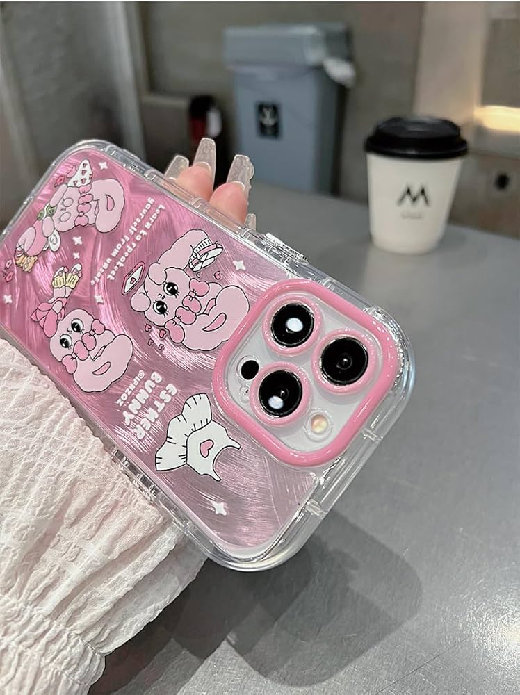 Amazon.co.jp: エスターバニーiPhoneケース+チェーンセット、ピンク