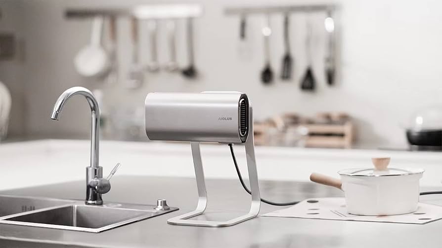 Amazon | AIOLUS 家庭用ハンドドライヤー Hand Dryer Silver 非接触/温