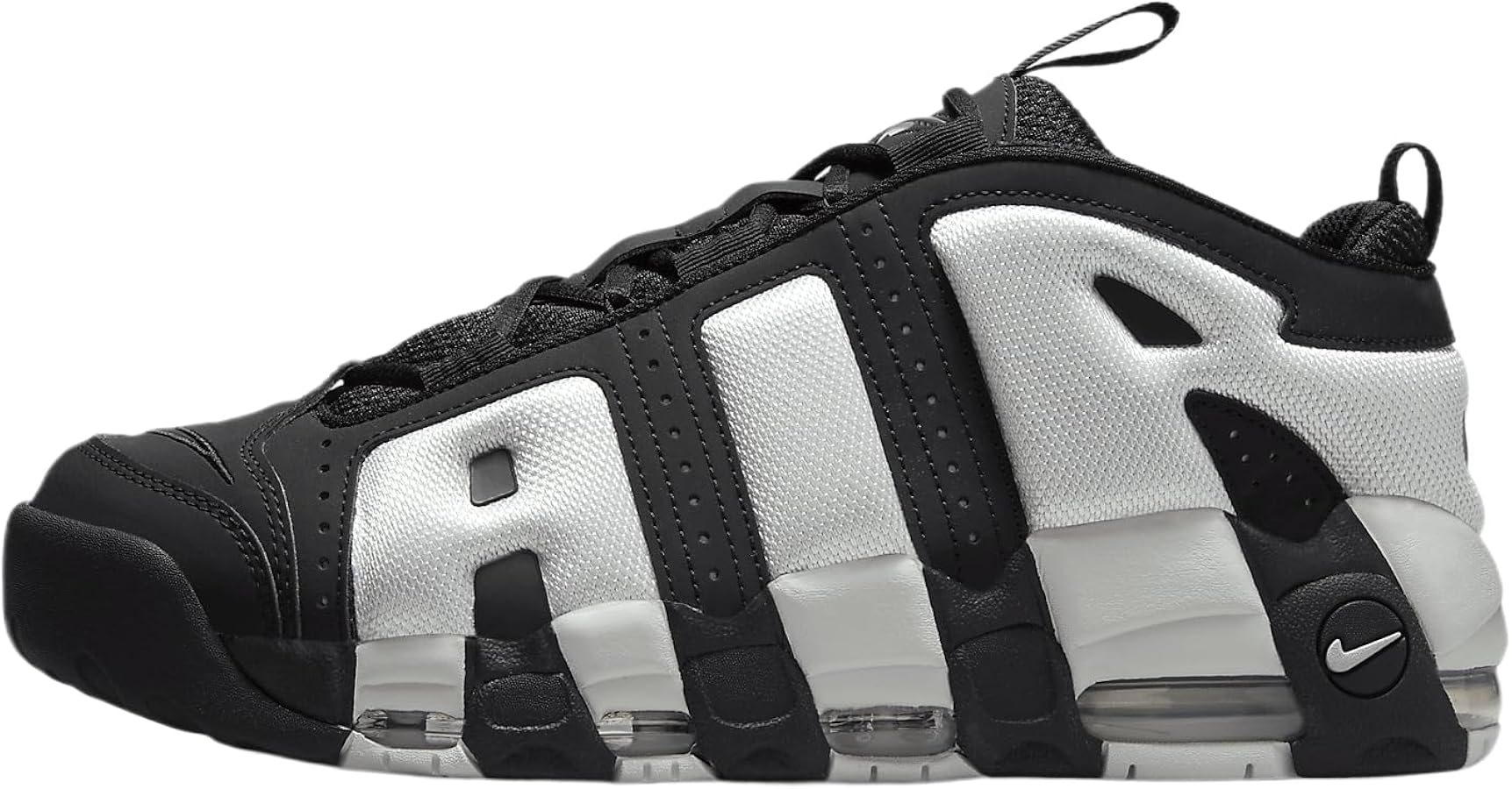 Nike Air More Uptempo Low SneakerMen's, Black Photon Dust Metallic