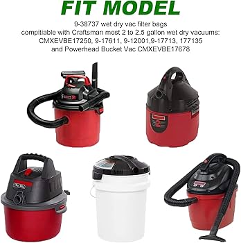 Amazon.com - Shop Vac Filter Bags for Craftsman 2 to 2.5 Gallon