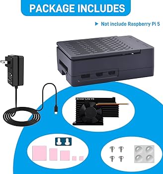 Amazon.co.jp: GeeekPi Raspberry Pi 5用ケース 27W PD電源アダプター