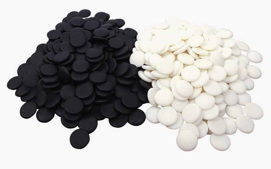 Amazon.co.jp: heizi 碁石 囲碁 硬質メラミン 中厚石 361個入り 白黒