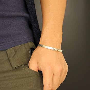 Amazon | [topcode] スターリング シルバー 925 ブレスレット 槌目