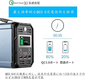 Amazon.co.jp: FlashFish ポータブル電源 大容量 60000mAh/222Wh AC