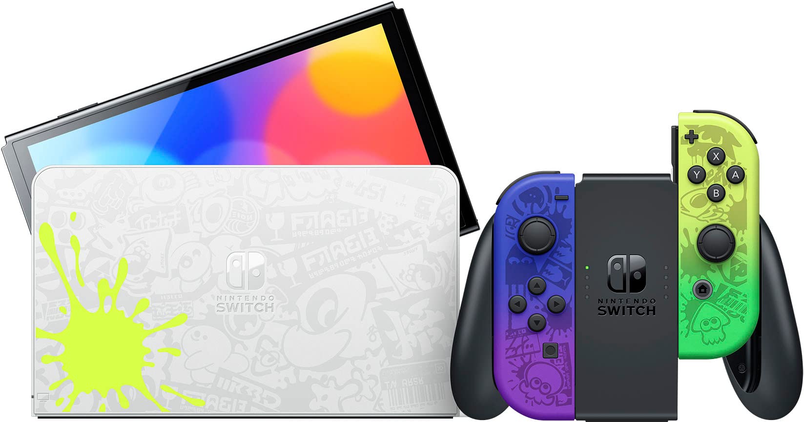 Nintendo Switch OLED Console with Joycon, Splatoon 3 Special