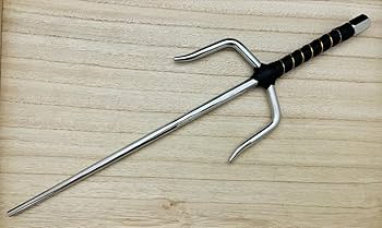 Amazon.co.jp: サイ 釵 鉄製 武道具 武具 空手 琉球 古武術 シルバー