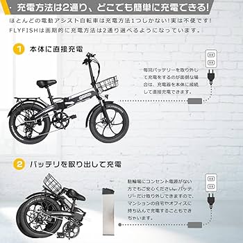 Amazon | 2025年モデル【型式認定獲得】FLYFISH 電動アシスト自転車 20