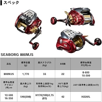 Amazon | ダイワ(DAIWA) 電動リール シーボーグ 800MJS 800MJS(右