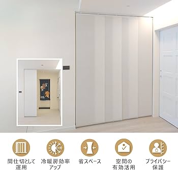 Amazon｜Augido、パネルカーテン、パネルスクリーン、間仕切り、60cmx4