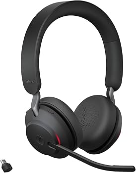 Amazon.com: Jabra Evolve2 65 MS Wireless Headphones with Link380c