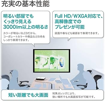 Amazon.co.jp: EPSON プロジェクター EB-1785W 3,200lm WXGA 1.8kg