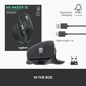 Logitech MX Master 3S - Performance Wireless Mouse with Ultra-fast
