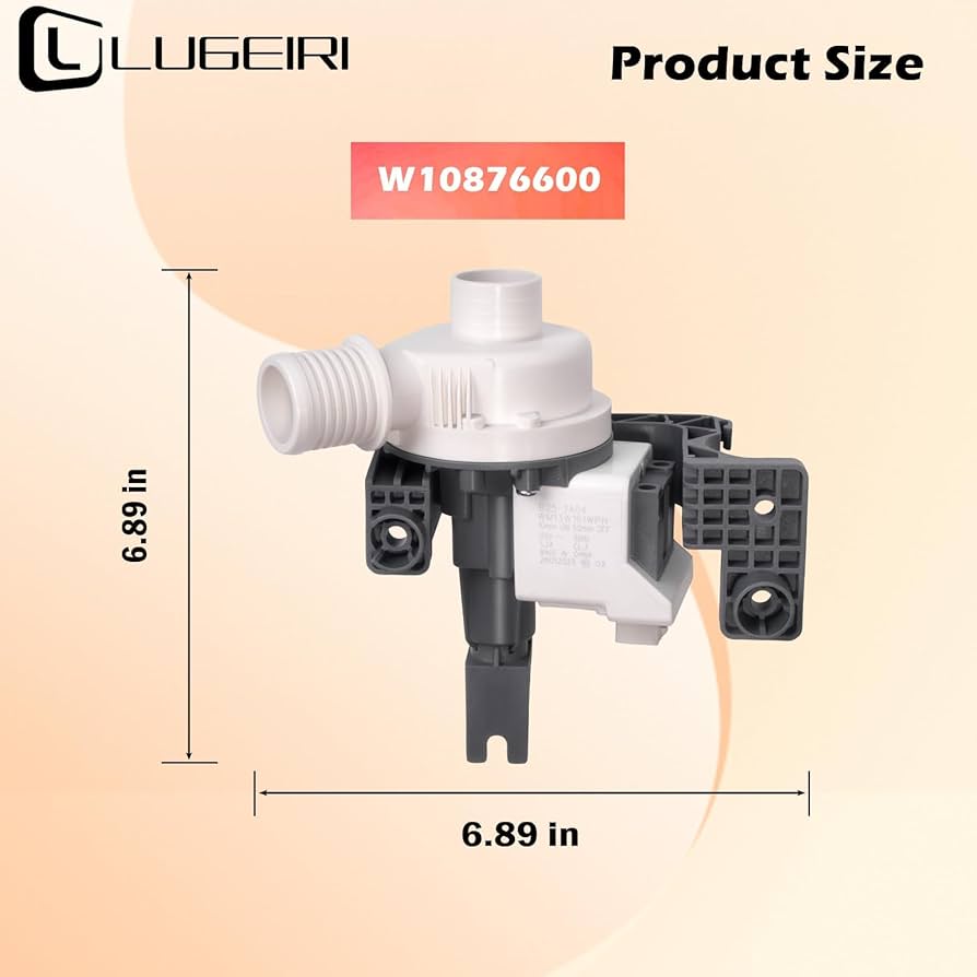 Amazon.com: W10727777 MVWB835DW3 W10876600 Washer Drain Pump Fit