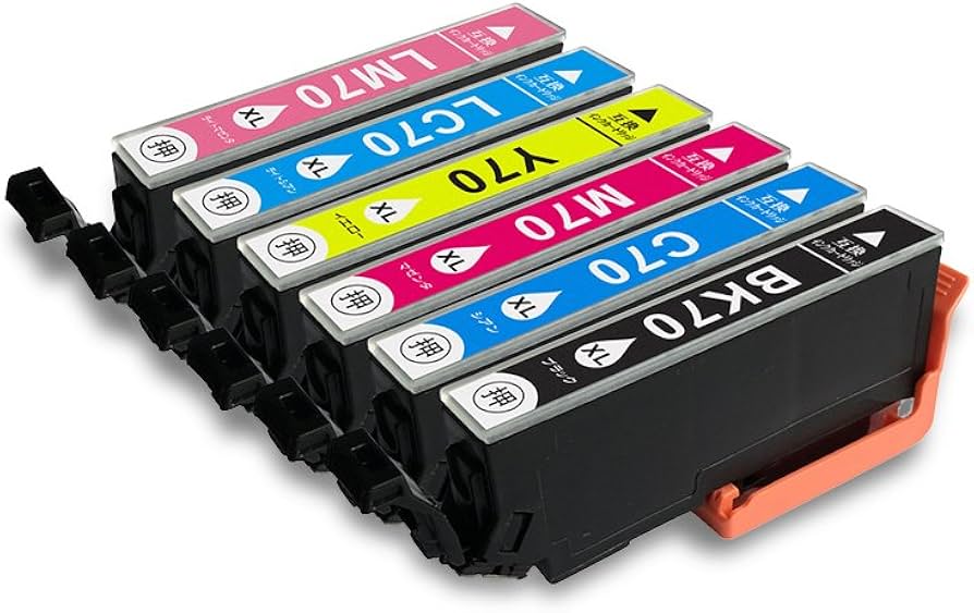 Amazon.co.jp: IC70L 6色セット (ICBK70L×1 ICC70L×1 ICM70L×1 ICY70L