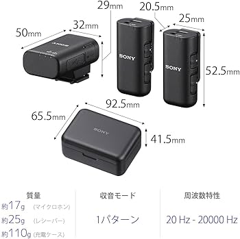Amazon.co.jp: SONY(ソニー) カメラ用マイク ワイヤレスマイクロホン