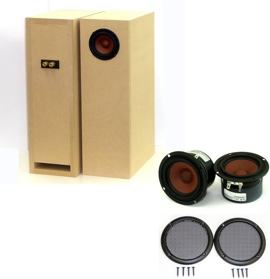 Amazon.co.jp: ダブルバスレフエンクロージャー組立キット(2台1組)＋
