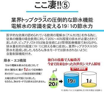 Amazon | 日本製 水素水生成器 浄水器 ピュアナノ ZX-05 家庭用 強酸性