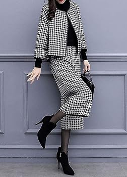 Amazon | [N-O] セットアップ レディース スーツ ワイドパンツ 千鳥格