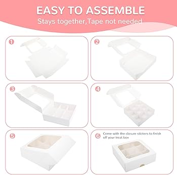 Amazon.com: Zealax 9 Inch Bakery Boxes with Window and Dividers