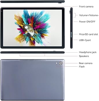 Amazon.co.jp: タブレット 10 インチ、Android 14 Go オクタコア