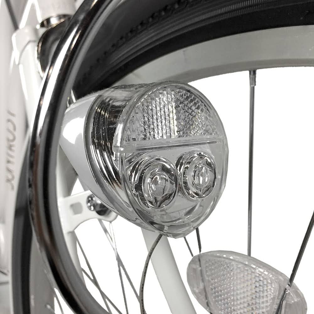 Amazon | ママチャリ ホワイト 27インチ 6段ギア SSフレーム LEDオート