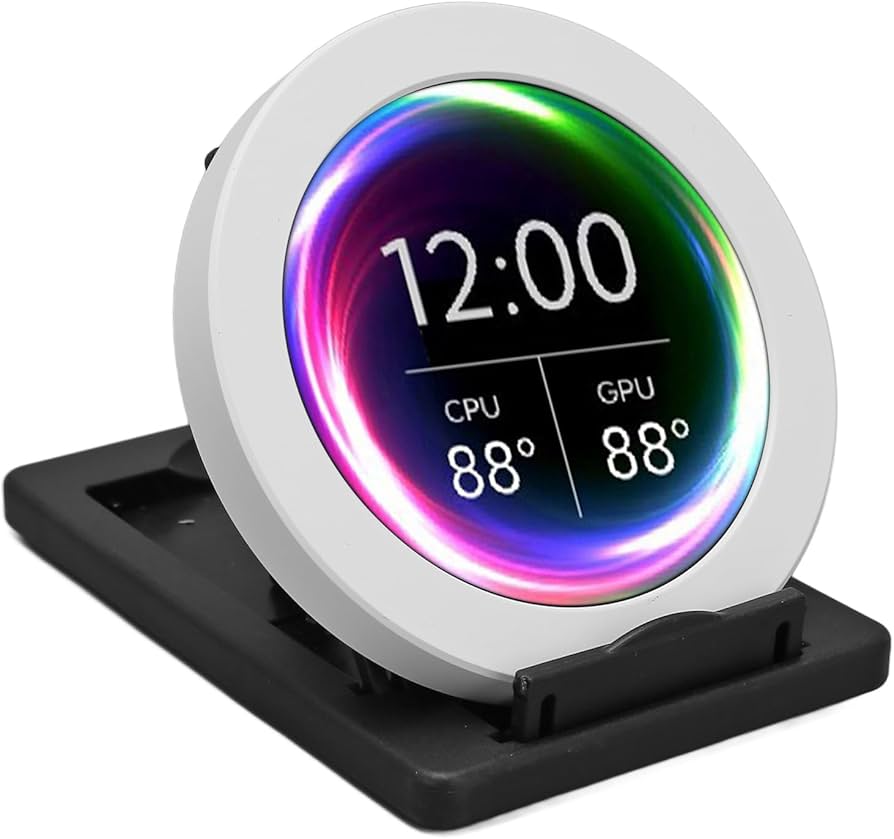 Amazon.co.jp: 2.8インチ丸型LCDコンピュータ温度モニター、プラグ