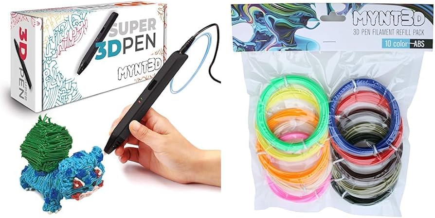 Amazon.com: MYNT3D Super 3D Pen with 10-Color ABS Filament Refills