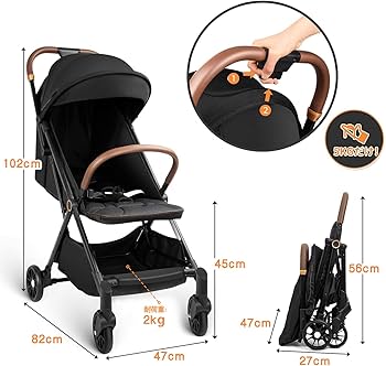 Amazon.co.jp: besrey ベビーカー ab型 バギー コンパクト 軽量
