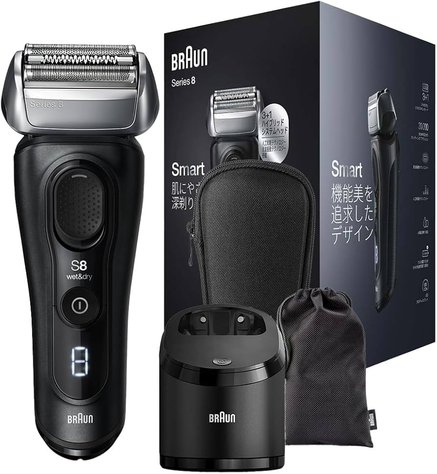 Amazon.co.jp: ブラウン 電気シェーバー シリーズ8 洗浄機付き 電動 髭
