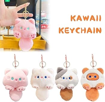 Amazon.co.jp: Shnmersy キーリング ぬいぐるみ キャットの