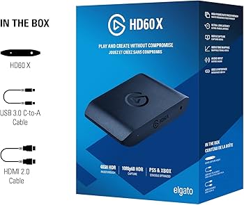 Amazon.com: Elgato HD60 X - Stream and Record in 1080p60 HDR10 or