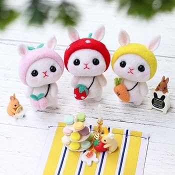 Amazon.co.jp: 羊毛フェルトキット 初心者 ウサギ かわいい フェルト