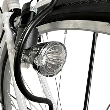 Amazon | シティサイクル ホワイト 白 自転車 パラレルフレーム 27