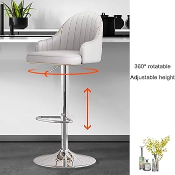 Amazon｜回転バースツール高さ調節可能なキッチンダイニングチェア、PU