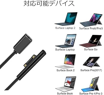Amazon.co.jp: Surface充電ケーブル Type C to サーフェス充電ケーブル