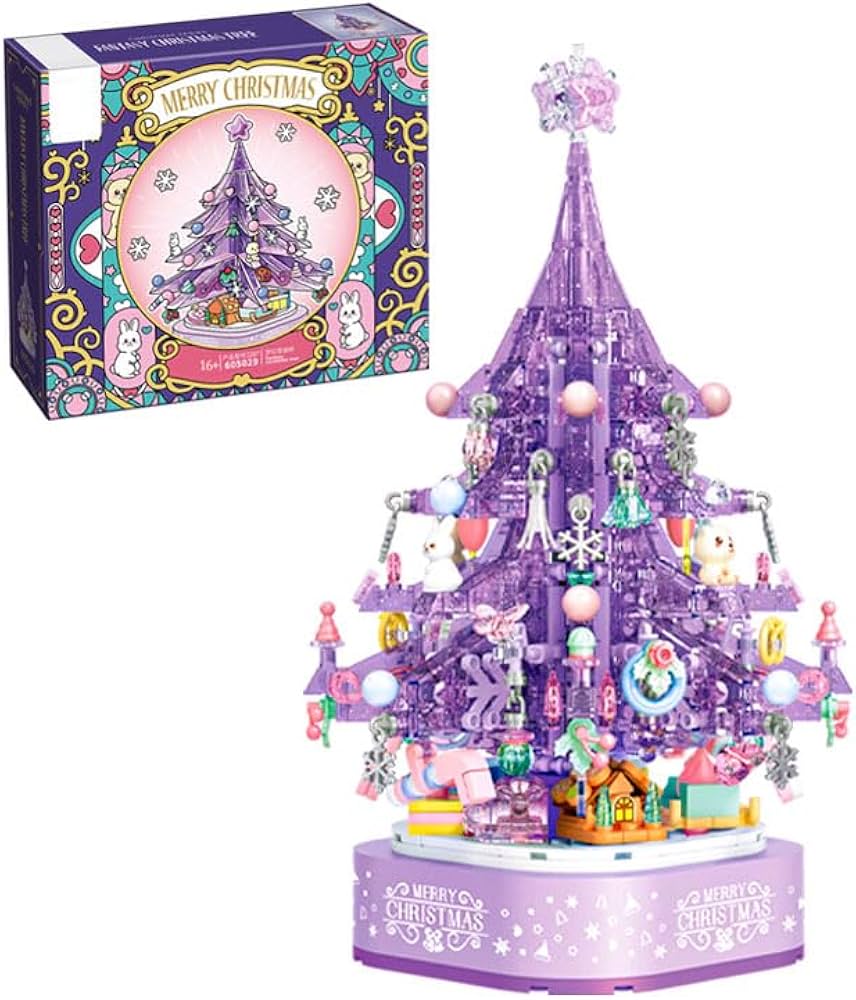 Amazon.co.jp: YILETKC パープルクリスタルクリスマスツリー