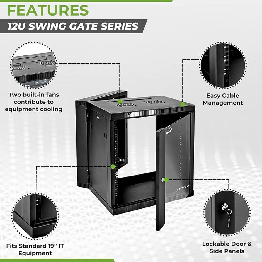 Amazon.com: NavePoint Server Cabinet with Hinged Back - 25.5' Deep