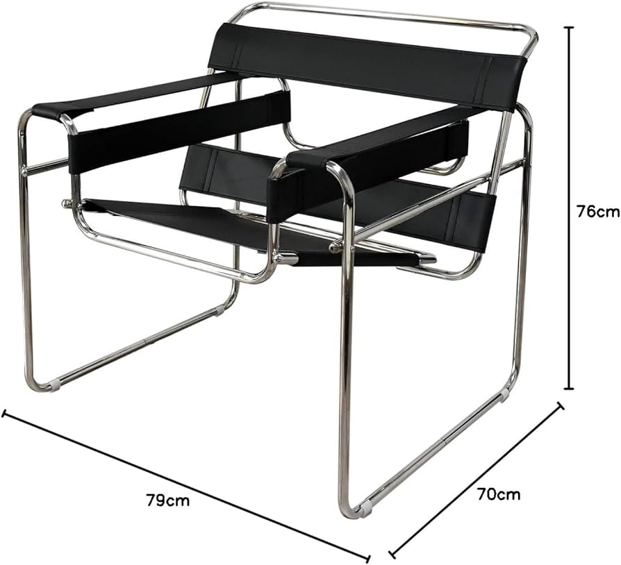 Amazon｜ワシリーチェア PVC仕様 色ブラック マルセルブロイヤーによる