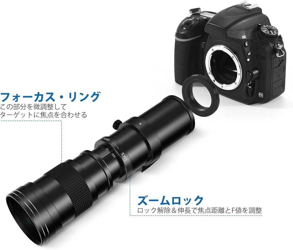 Amazon.co.jp: Lightdow 対応ニコン Nikkor 望遠レンズ 420-800mm F