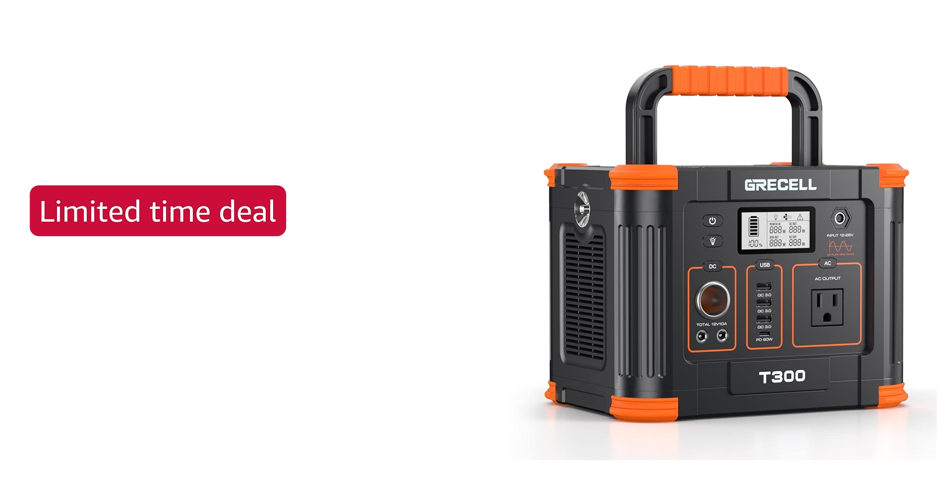 Amazon.com : GRECELL Portable Power Station 300W (Peak 600W