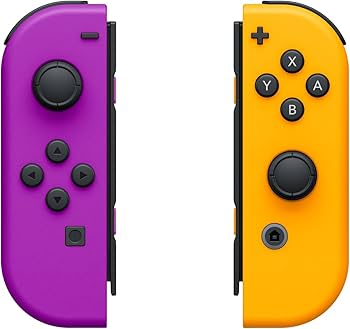 Amazon | Nintendo Joy-Con (L)/(R) -Neon Purple/Neon Orange for